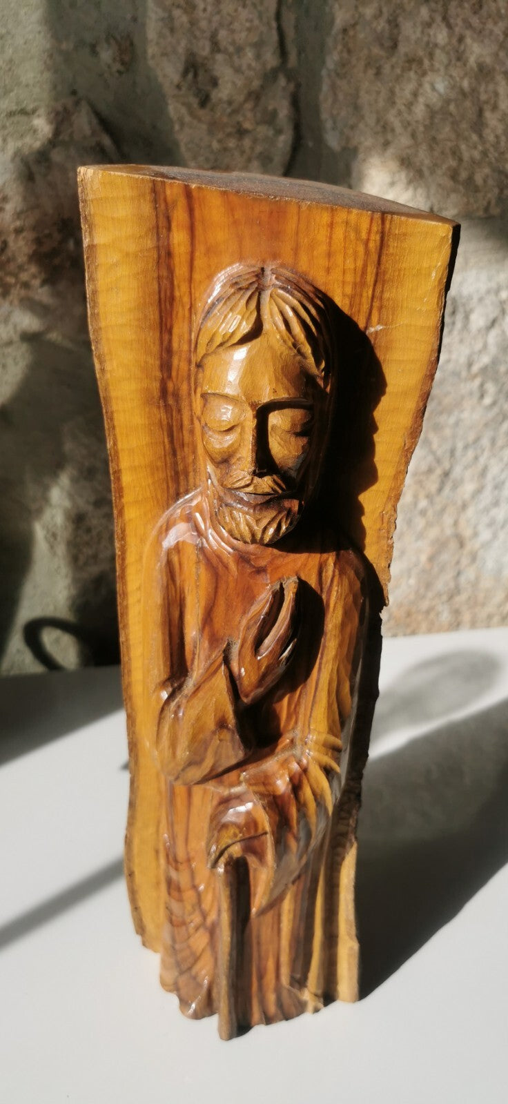 Magnificent Carved Wood Pilgrim, Folk Art
