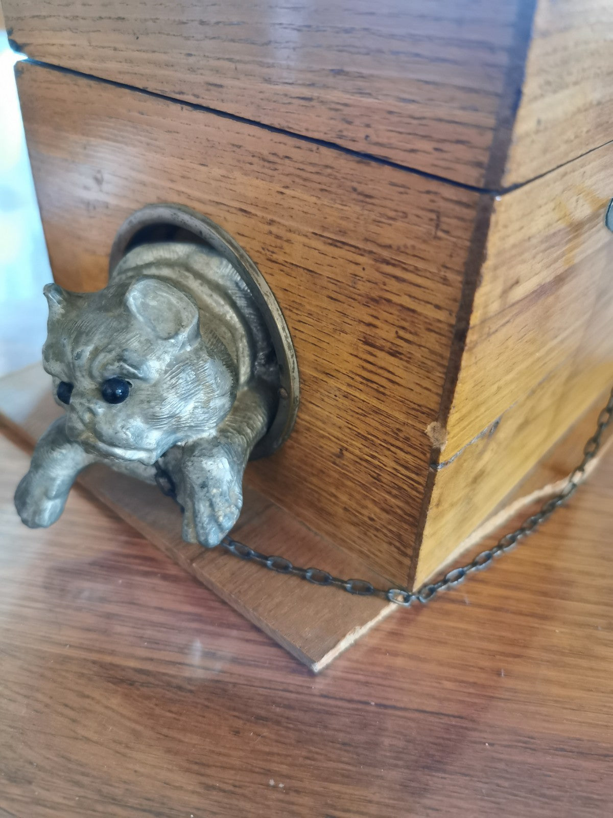Superb Cigar Box / Humidor, Dog Kennel Design, French Made, circa 1880
