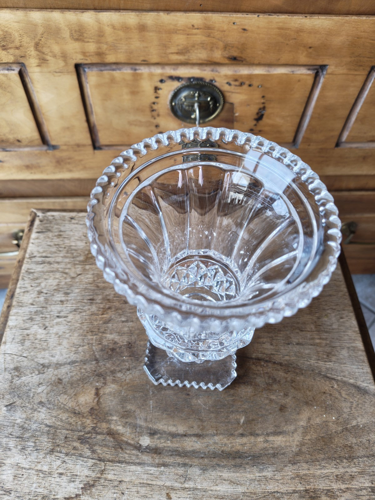 Signed Crystal Medici Vase, Glass Art