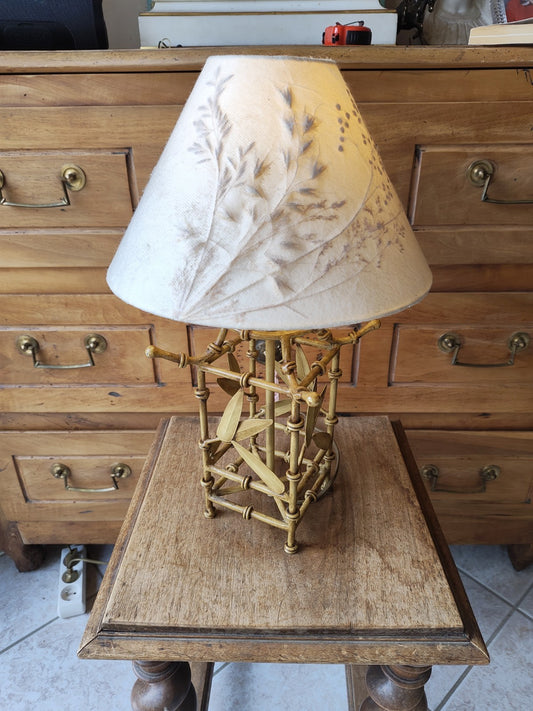 アジア風竹ランプ、1970年代、ジャポネスク