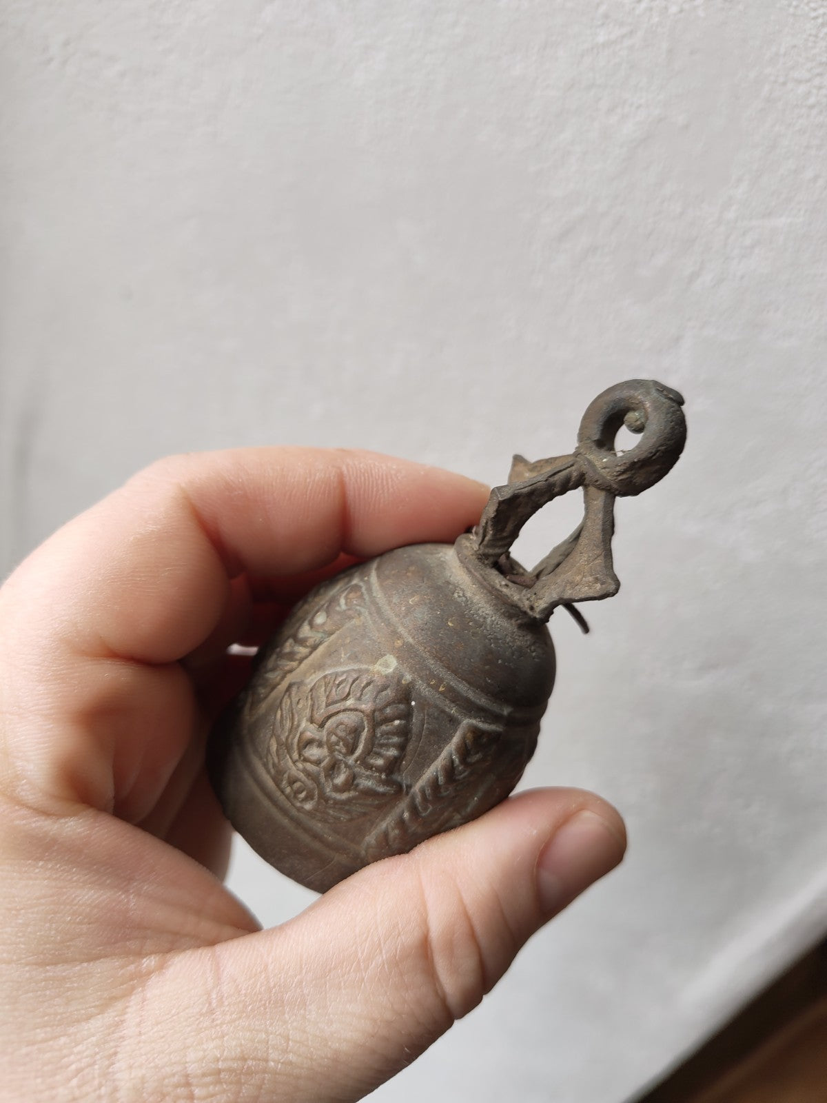 Ethnic Hindu Temple Bell, Bronze, Antique