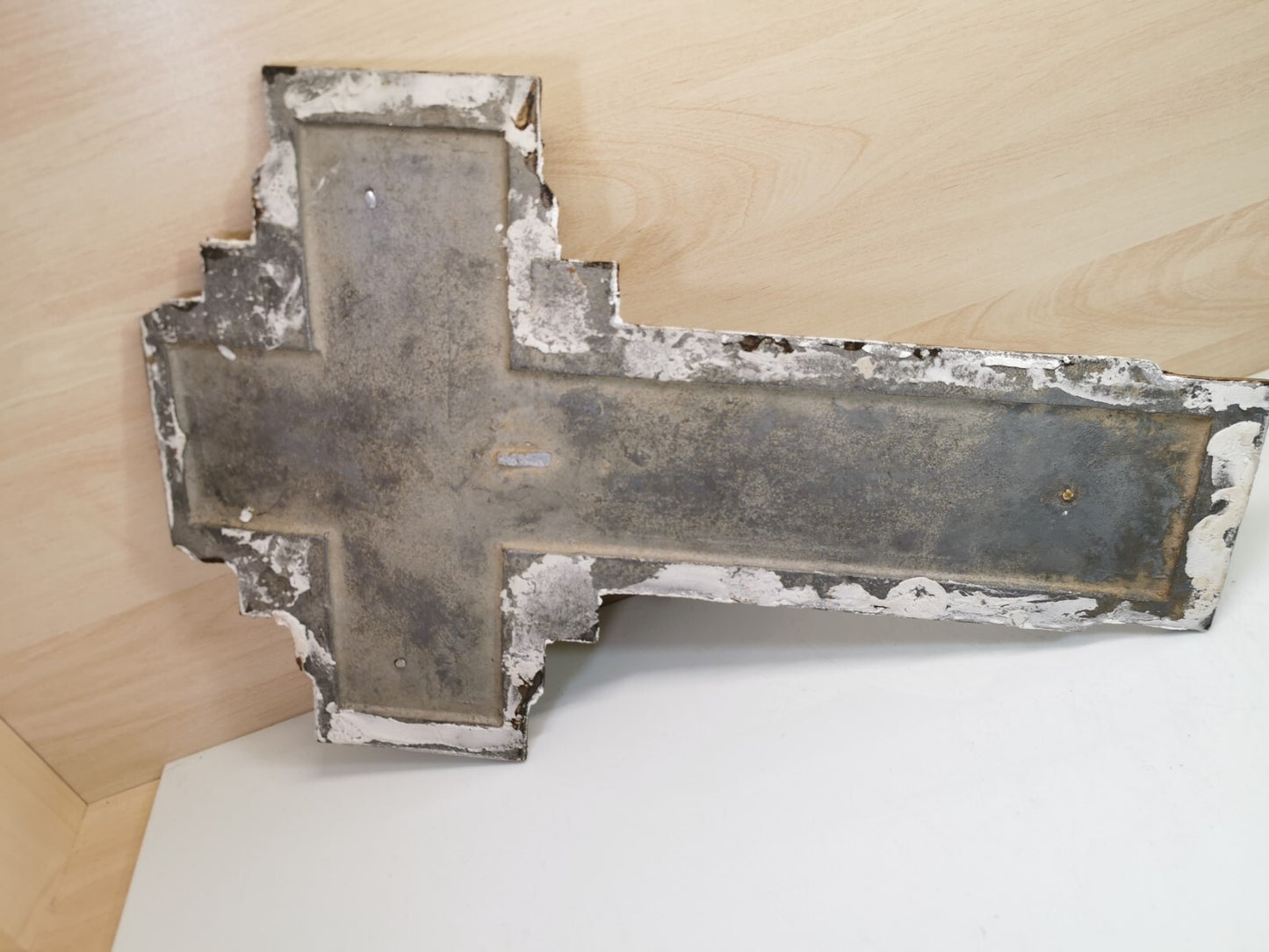 Superb Large Art Deco Metal and Mirror Crucifix