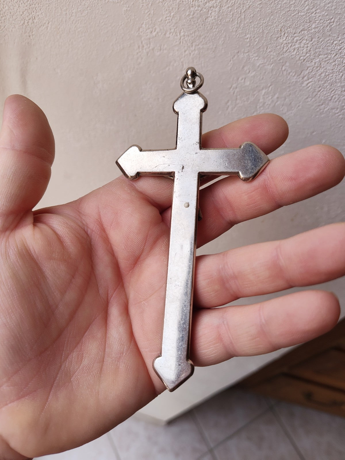 Superb 19th Century Micro-Mosaic Crucifix Pendant, Sacred Art