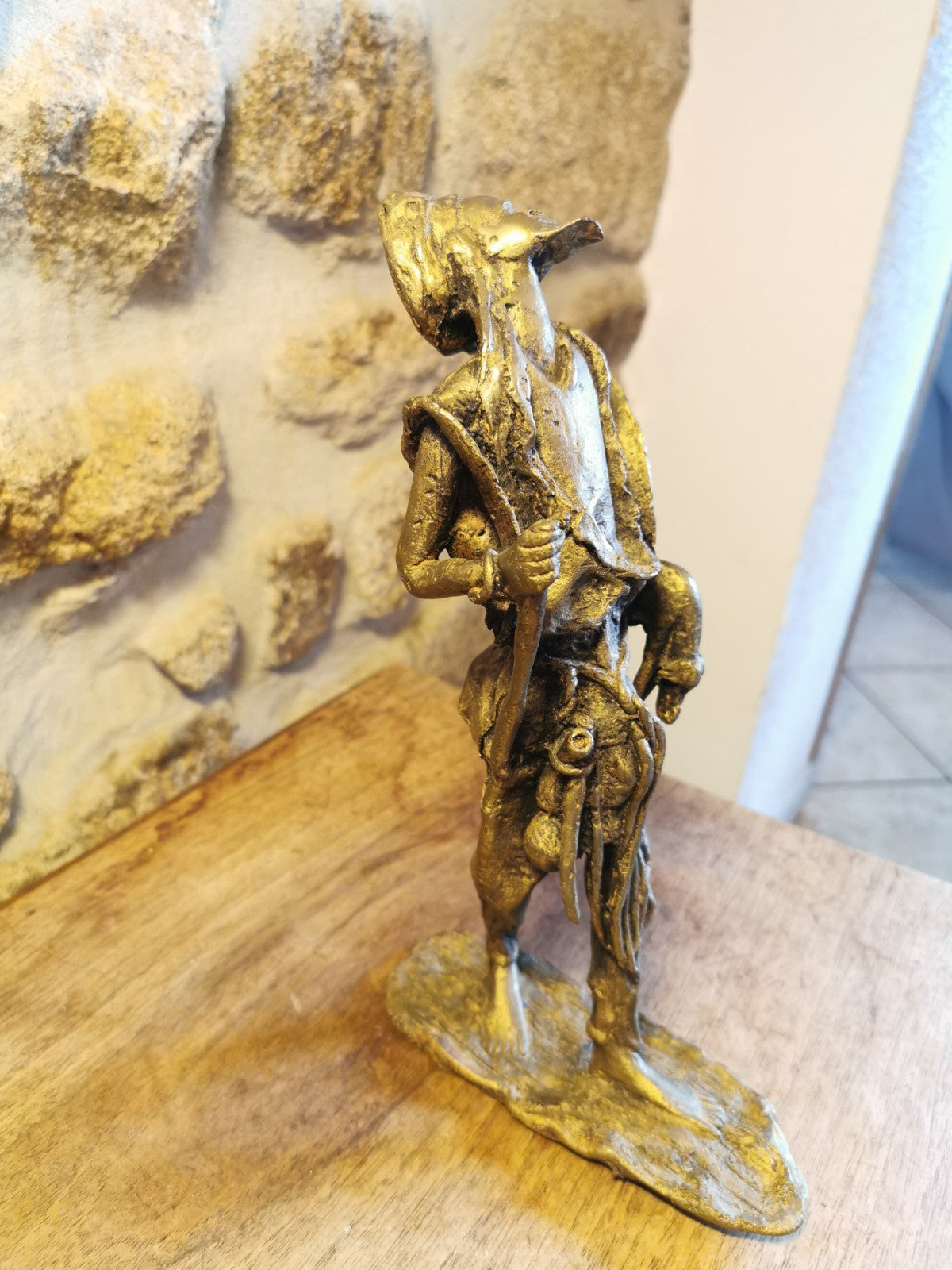 Bronze or Brass Berber Shepherd Sculpture