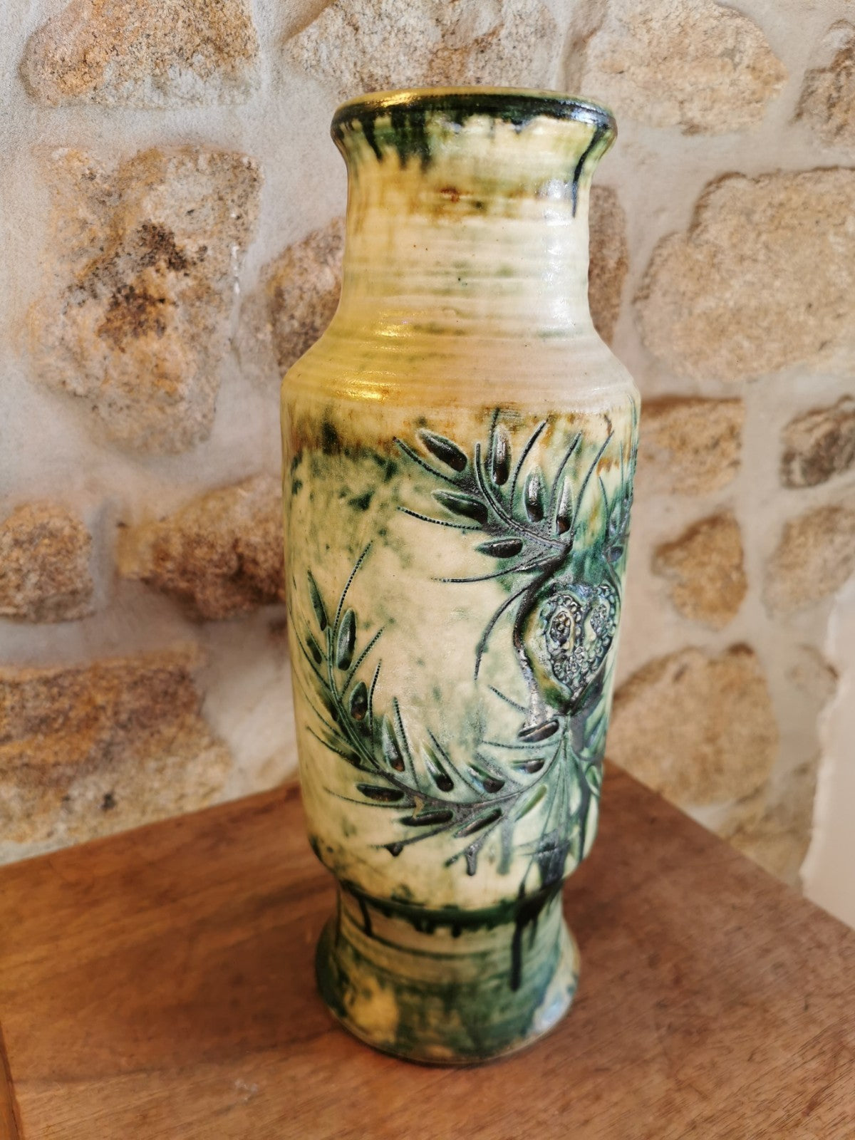 Superb Mid-Century Ceramic Vase, Beautiful Condition, French Work (Signed)