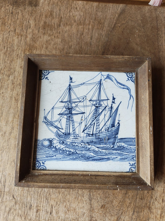 18th Century Blue Delft Tile, Azulejos