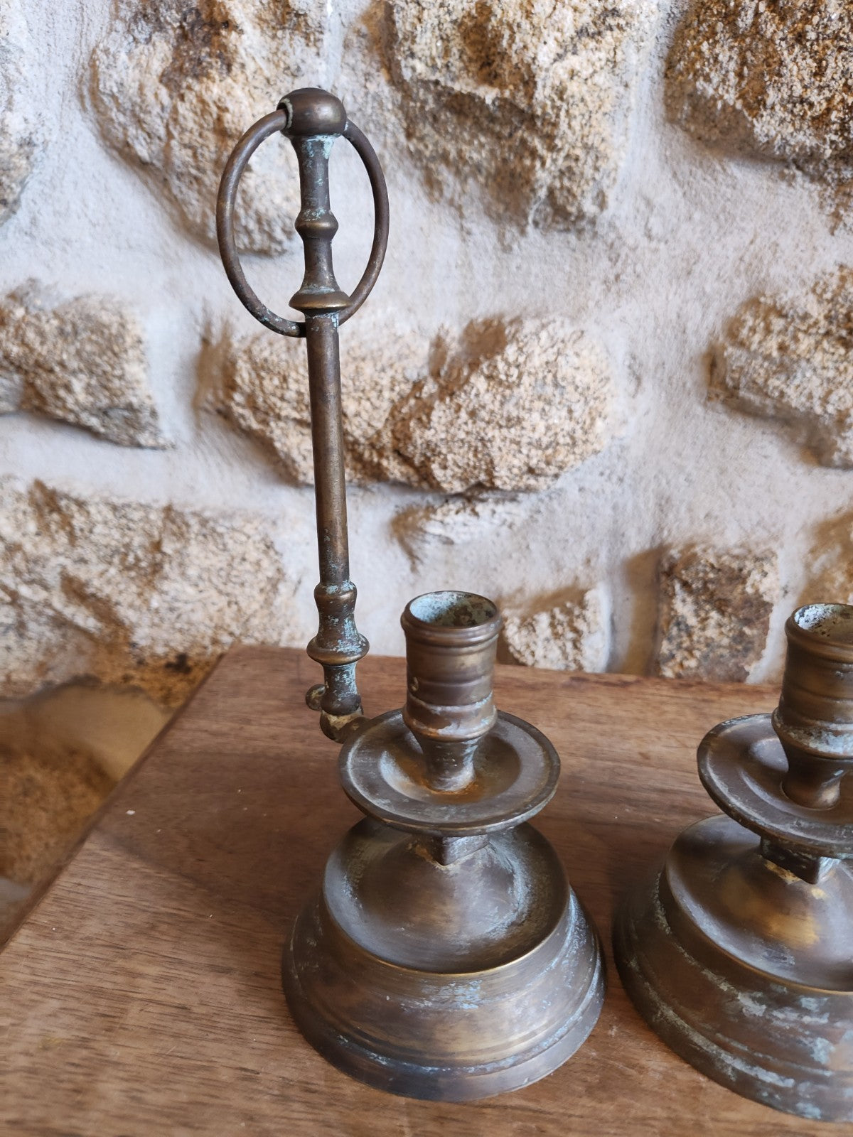 Pair of Brass Candlesticks, Good Condition