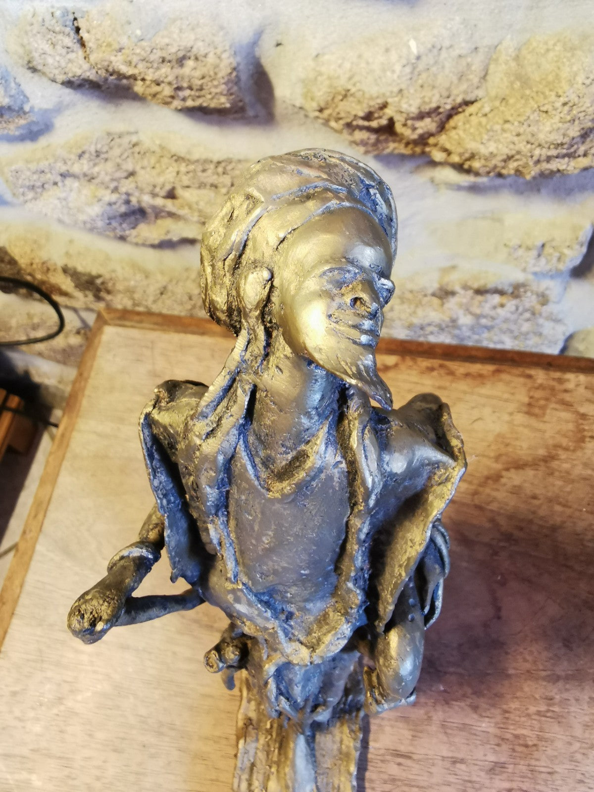 Bronze or Brass Berber Shepherd Sculpture