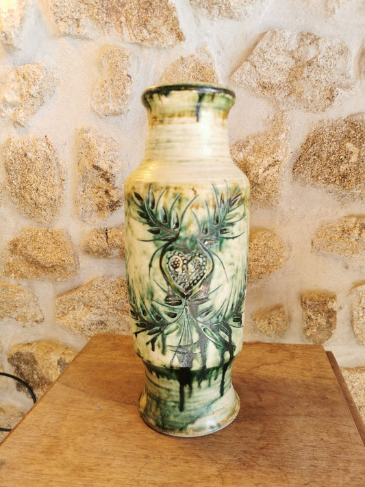 Superb Mid-Century Ceramic Vase, Beautiful Condition, French Work (Signed)