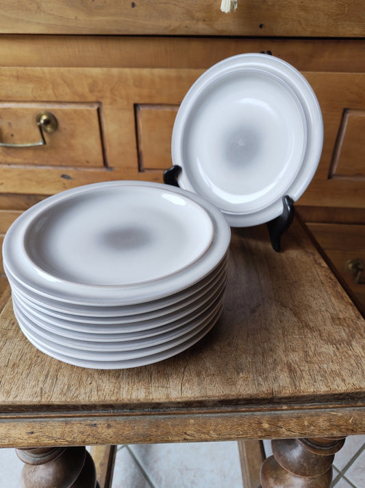 Nine Dessert Plates, Vintage Ceramic, Bavaria Lorraine Goebel, Germany