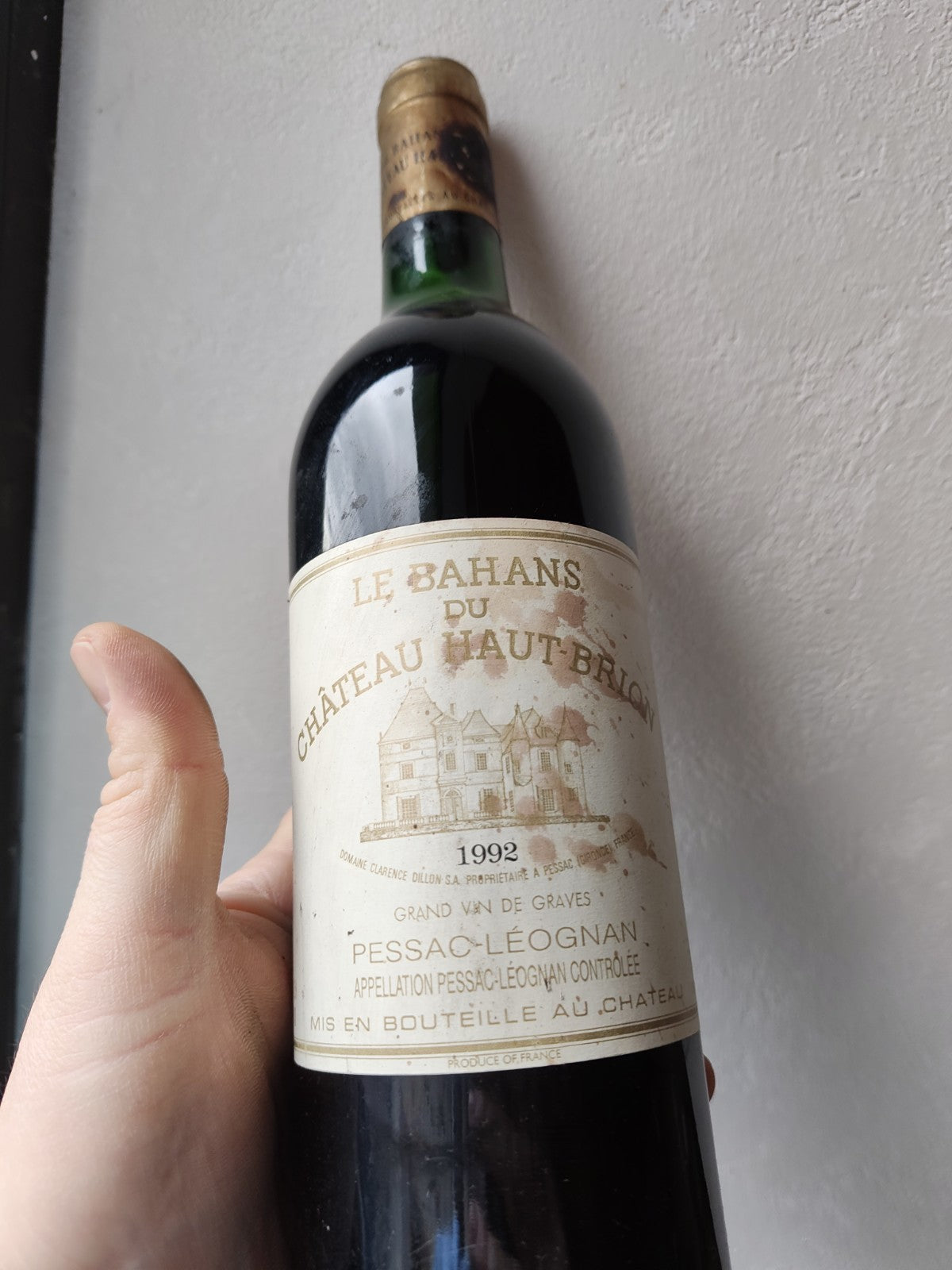 Wine Bottle Le Bahans Du Haut-Brion 1992, French Wine Collector