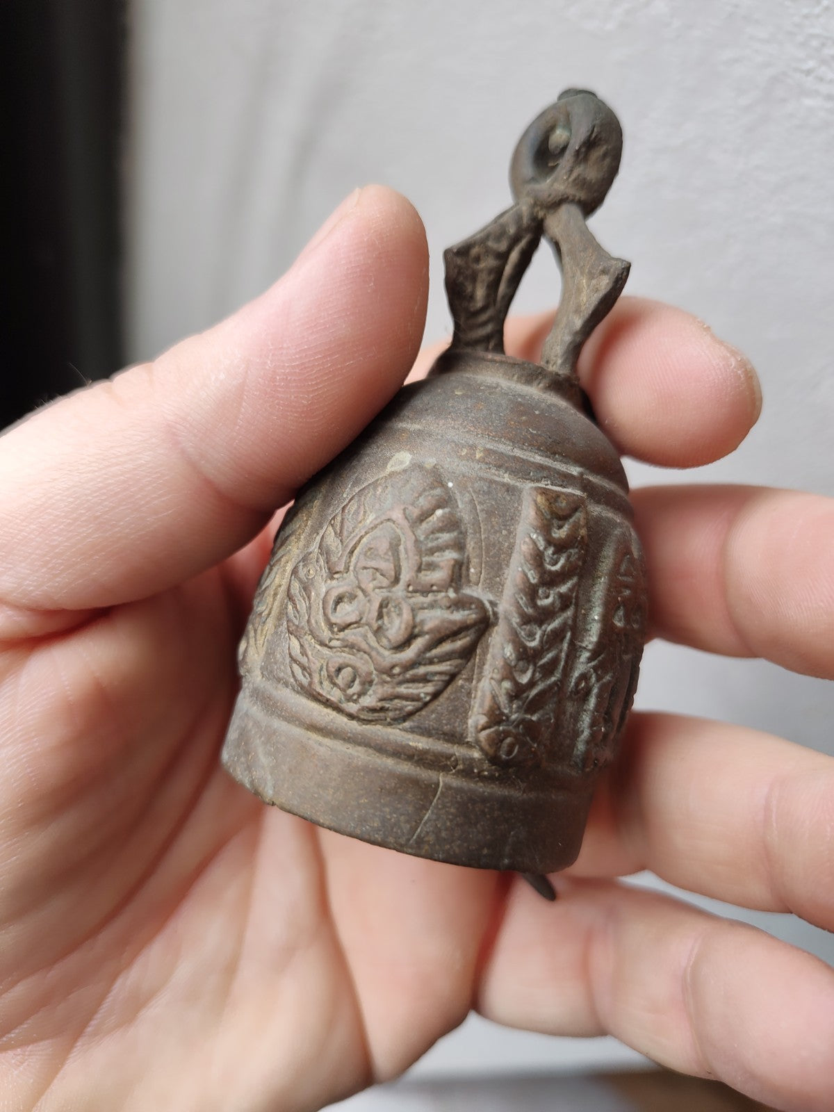 Ethnic Hindu Temple Bell, Bronze, Antique